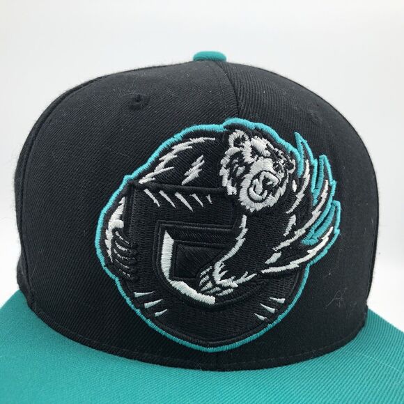 Vancouver Grizzlies Hat Cap Mitchell & Ness Embroidered NBA Snapback Black Green - Picture 1 of 8